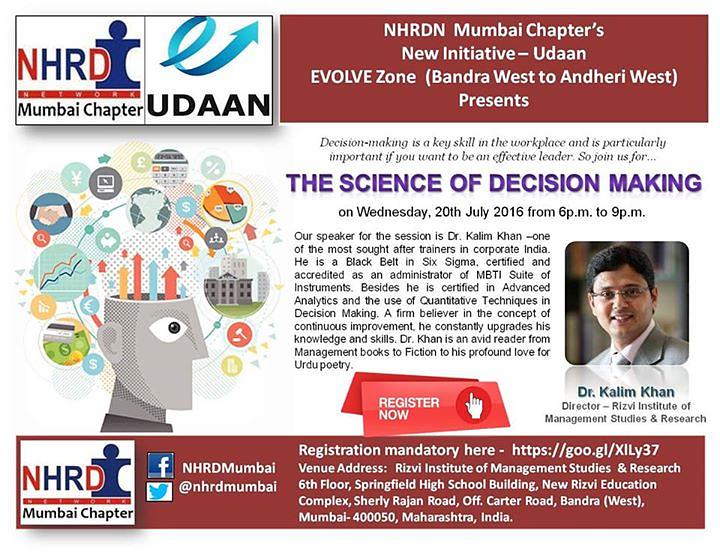 Cover for 2nd Session of Evolve Zone Udaan New Initiative of NHRD Mumbai Chapter
