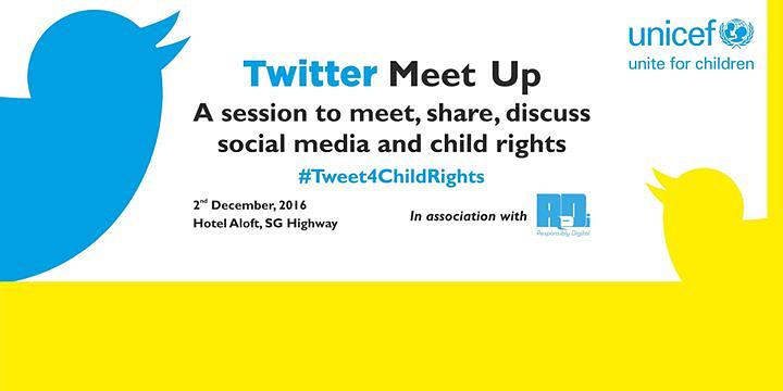 Cover for Twitter Meetup Organised by Unicef Gujarat