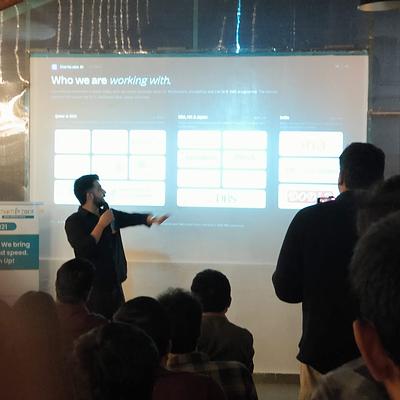 Snapshot from eChai Startup Demo Day in Bengaluru