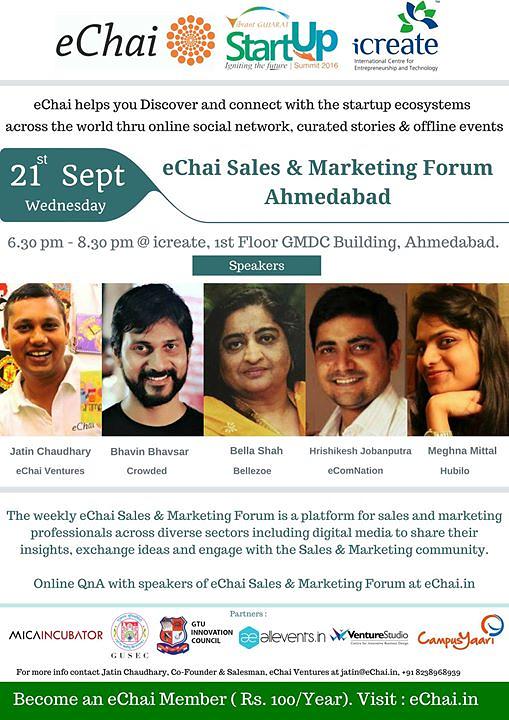 Cover for ★ eChai Sales & Marketing Forum in association with icreate ★