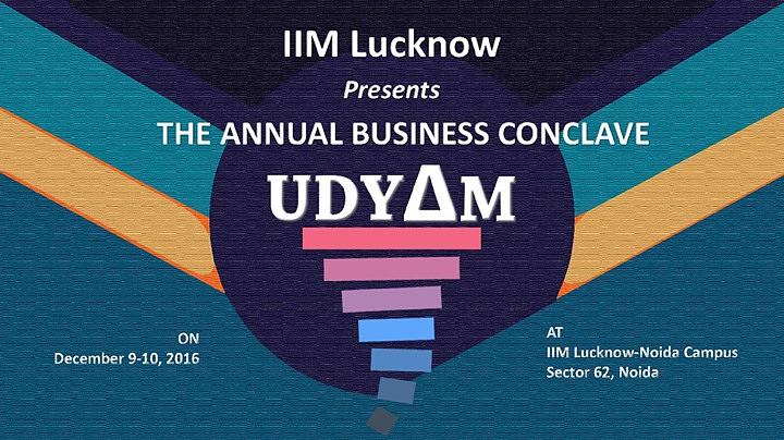 Cover for IIM Lucknow Udyam 2016