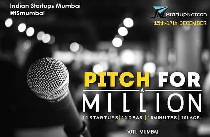 Cover for Pitch for a Million – 1st round at Startup Net Con 2016 #VJTI