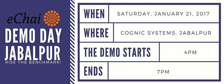 Cover for eChai Demo Day - Jabalpur in association with Cognic Systems