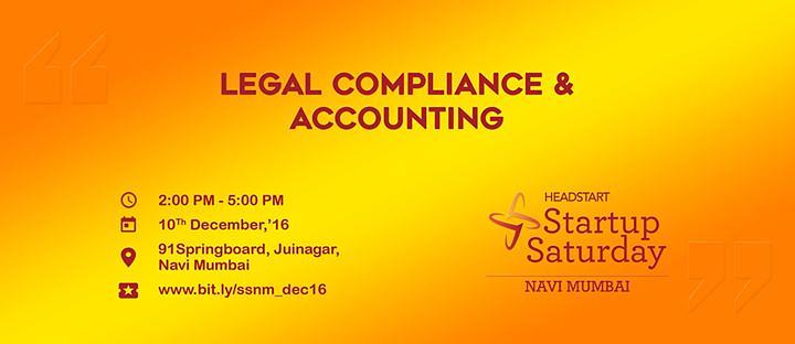 Cover for Legal Compliance and Accounting: Startup Saturday Navi Mumbai