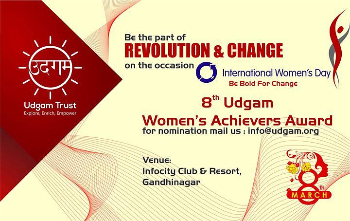 Cover for 8th Udgam Women's Achiever's Award