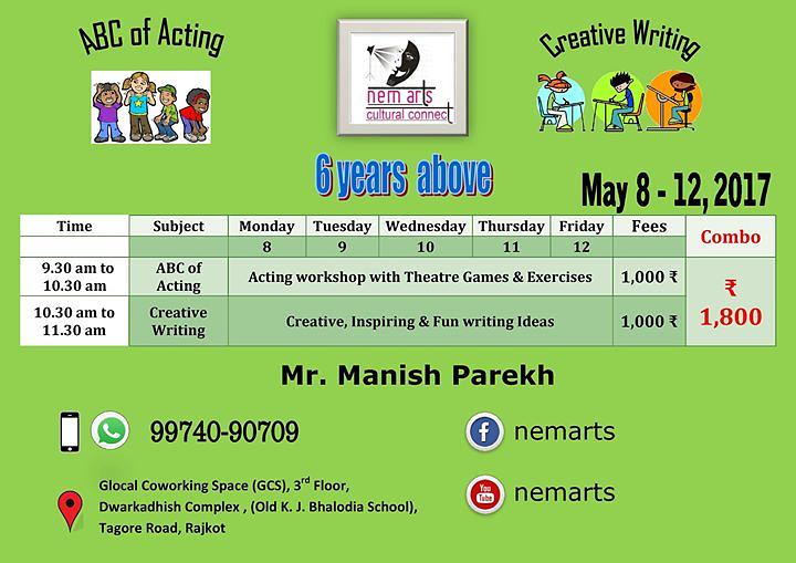 Cover for Acting & Creative Writing Workshops