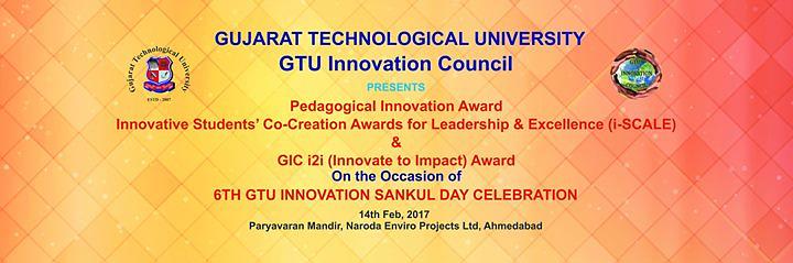 Cover for 6th GTU Innovation Sankul Day Awards 2017