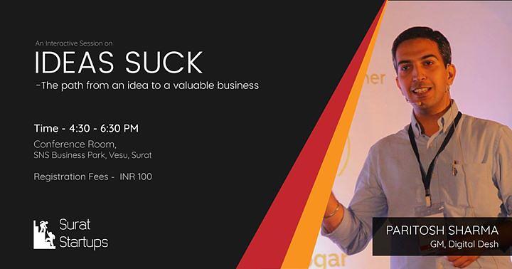 Cover for Ideas Suck - Session by Paritosh Sharma