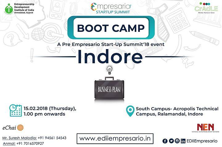 Cover for BOOT CAMP - A Pre Empresario Start Up Summit'18 Event Indore!