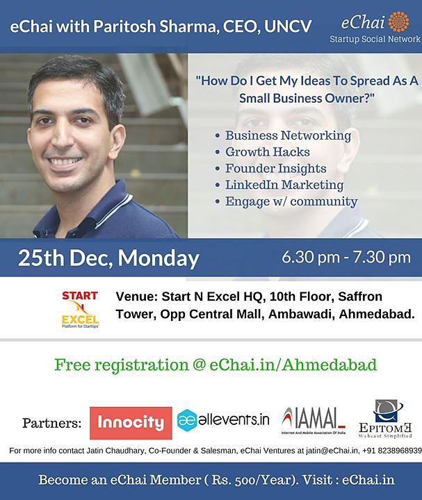 Cover for ★ eChai with Paritosh Sharma, CEO, UNCV ★