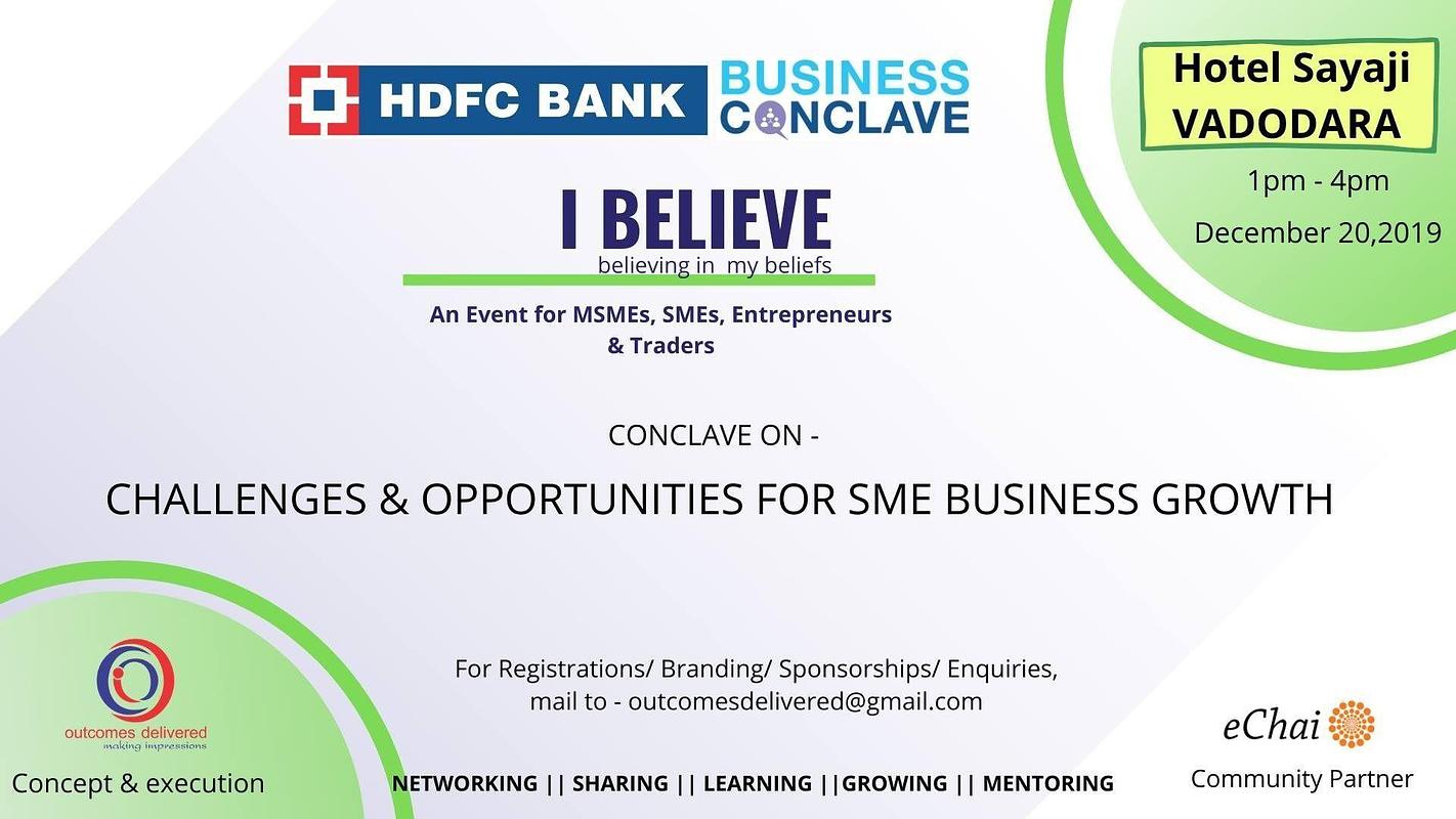 Cover for I believe_HDFC Bank Business Conclave_Vadodara
