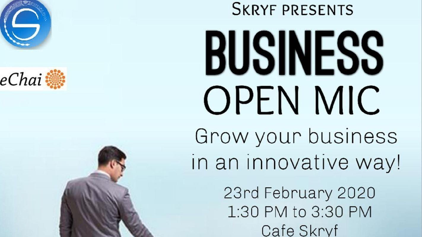Cover for Skryf Business Open Mic l eChai Partner Meetup