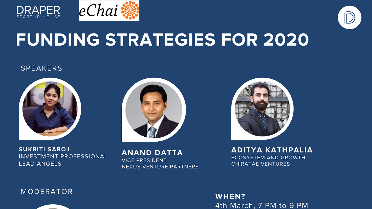 Cover for Funding Strategies for Startups in 2020 l eChai Partner Meetup