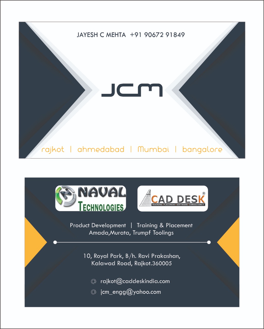 Jayesh C. Mehta - CAD CAM PROFESSIONAL HAVING 10+ YEARS EXPERIENCE